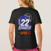 Kyokushin Girl Blue Belt Personalized Team T-Shirt (Rückseite)