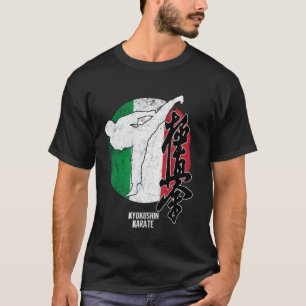 Kyokushin Italien Karate Italienische Flagge Kyoku T-Shirt