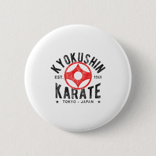 Kyokushin Karate Do Martial Arts Japan Tokyo Vinta Button (Vorderseite)