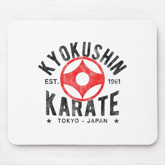 Kyokushin Karate Do Martial Arts Japan Tokyo Vinta Mousepad (Vorne)