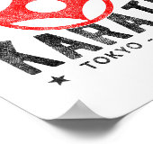 Kyokushin Karate Do Martial Arts Japan Tokyo Vinta Poster (Ecke)