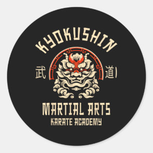 Kyokushin Karate japanische Kampfsportarten Runder Aufkleber