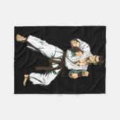 Kyokushin-Karate-Kämpfer - japanische Kampfkunst Fleecedecke (Vorderseite (Horizontal))