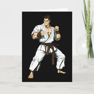 Kyokushin-Karate-Kämpfer - japanische Kampfkunst Karte