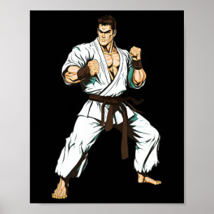 Kyokushin-Karate-Kämpfer - japanische Kampfsportar Poster