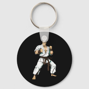 Kyokushin-Karate-Kämpfer - japanische Kampfsportar Schlüsselanhänger