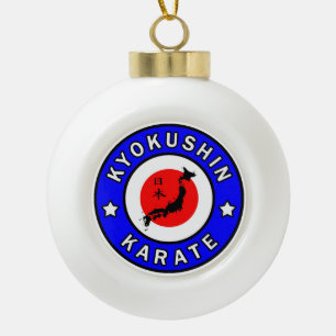 Kyokushin Karate Keramik Kugel-Ornament