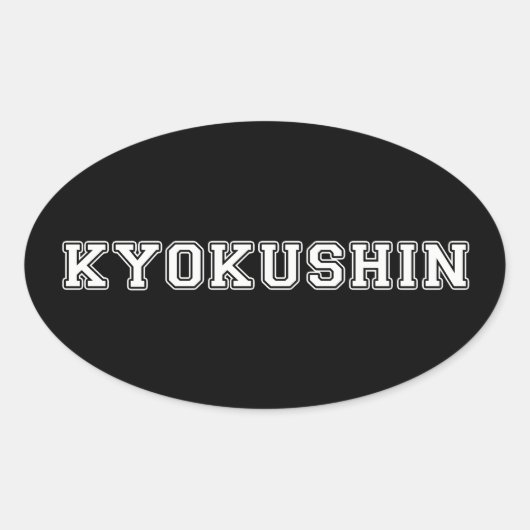 Kyokushin Karate Ovaler Aufkleber (Vorderseite)