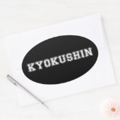 Kyokushin Karate Ovaler Aufkleber (Umschlag)