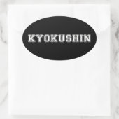 Kyokushin Karate Ovaler Aufkleber (Tasche)