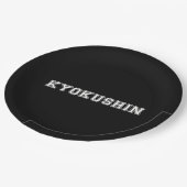 Kyokushin Karate Pappteller (Schrägansicht)