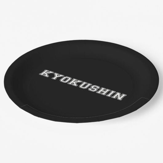 Kyokushin Karate Pappteller (Schrägansicht)