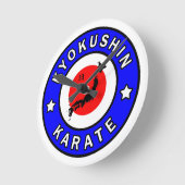 Kyokushin Karate Runde Wanduhr (Winkel)