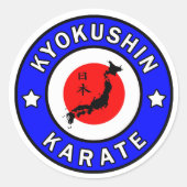 Kyokushin Karate Runder Aufkleber (Vorderseite)
