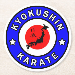 Kyokushin Karate Runder Pappuntersetzer