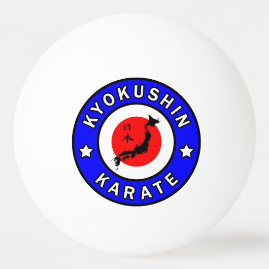 Kyokushin Karate Tischtennisball (Vorderseite)