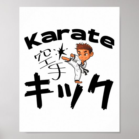 Kyokushin Kenpo Shotokan Karate für Jungen Poster (Vorne)
