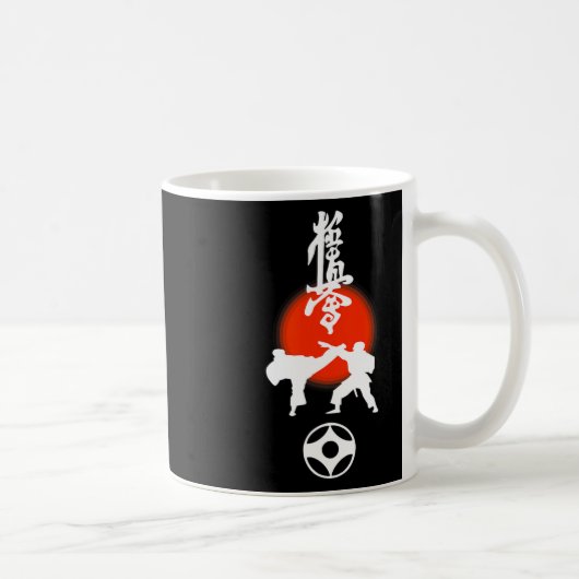 Kyokushin Kumite Karate Fan Design Kaffeetasse (Rechts)