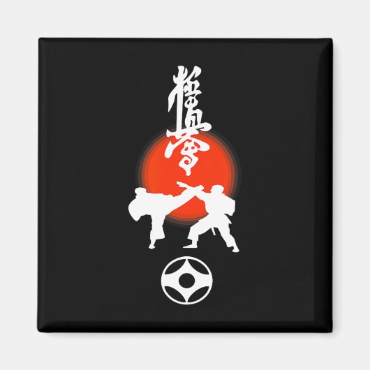 Kyokushin Kumite Karate Fan Design Magnet (Vorne)