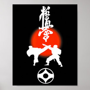 Kyokushin Kumite Karate Fan Design Poster
