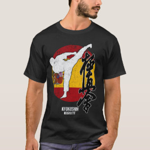 Kyokushin Spanien Karate Spanische Flagge Kyokushi T-Shirt