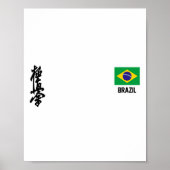 Kyokushinkai Karate Brasilien Dojo Training Brasil Poster (Vorne)