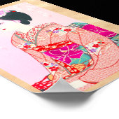 Kyōto Brocade, Vier Blätter - Japanische Dame vom  Poster (Ecke)