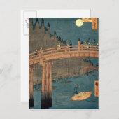 Kyoto-Brücke durch Mondlicht Postkarte (Vorne/Hinten)