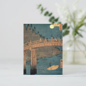 Kyoto-Brücke durch Mondlicht Postkarte (Stehend Vorderseite)
