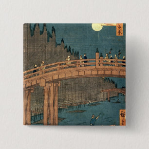 Kyoto-Brücke durch Mondschein Button