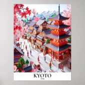 Kyoto Dreamscape Travel Art Poster (Vorne)