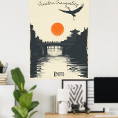 Kyoto-Einheit - Reflektionen im Tempel Poster (Heimbüro)