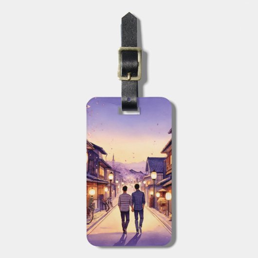 Kyōto-Freunde in der Dusk Gepäckanhänger (Vorderseite vertikal)