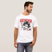 Kyoto Geisha x Oni Mask - Japanischer Fusion Stree T-Shirt (Vorne ganz)