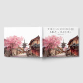 Kyoto Japan Aquarell-Hochzeit Gästebuch (Voll)