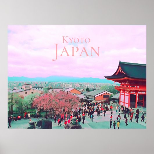 Kyoto-Japan-Blick aus dem Tempel Kiyomizu-dera Poster (Vorne)
