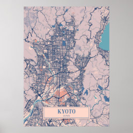 Kyoto - Japan Breezy City Map Poster