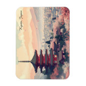 Kyoto Japan Cherry Blossom Temple Art – Sapura Magnet (Vertikal)