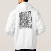 Kyoto Japan City Map Hoodie (Rückseite)