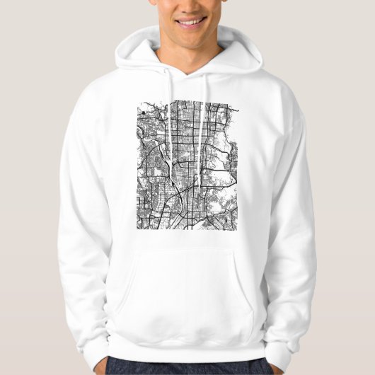 Kyoto Japan City Map Hoodie (Vorderseite)