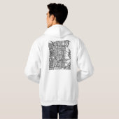 Kyoto Japan City Map Hoodie (Schwarz voll)