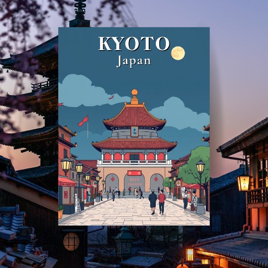 Kyoto Japan Japanischer Tempel Reise Postkarte