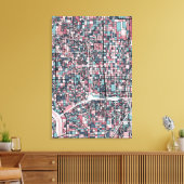 Kyoto-Japan-Karte Leinwanddruck (Insitu (Wohnzimmer))