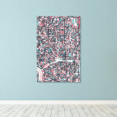 Kyoto-Japan-Karte Leinwanddruck (Insitu (Holzboden))