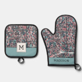 Kyoto-Japan-Karte Ofenhandschuh & Topflappen-Set (Vorderseite)