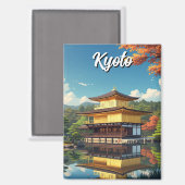 Kyoto Japan Kinkakuji Golden Pavillon Magnet (Vorderseite/Rückseite)
