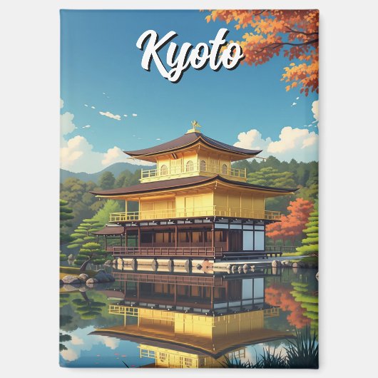 Kyoto Japan Kinkakuji Golden Pavillon Magnet (Vorderseite)
