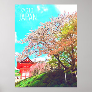 Kyōto Japan Kirry Blossom Reisefotografie Poster