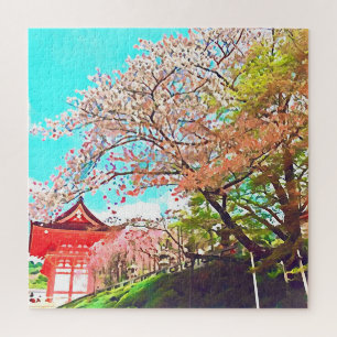 Kyōto Japan Kirry Blossom Reisefotografie Puzzle