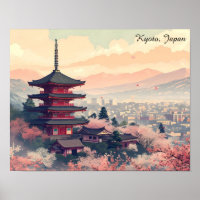 Kyoto Japan Kirschblüten Tempel Kunst – Sapura